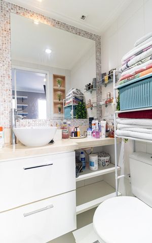 Apartamento para alugar com 74m², 3 quartos e 2 vagas Apartamento para alugar com 74m², 3 quartos e 2 vagasBanheiro da Suíte