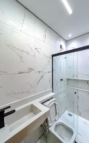 Casa à venda com 160m², 3 quartos e 5 vagasBanheiro da Suíte 2