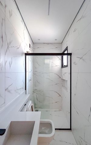 Casa à venda com 160m², 3 quartos e 5 vagasBanheiro da Suíte 1
