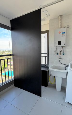 Apartamento para alugar com 51m², 1 quarto e 1 vaga Apartamento para alugar com 51m², 1 quarto e 1 vagaVaranda da Sala/Cozinha