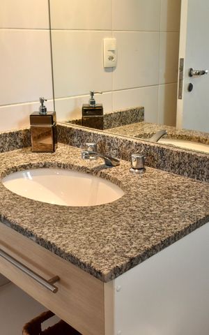 Apartamento à venda com 130m², 2 quartos e 2 vagasBanheiro da Área gourmet