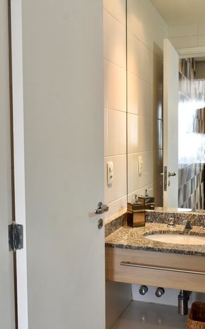Apartamento à venda com 130m², 2 quartos e 2 vagasBanheiro da Área gourmet