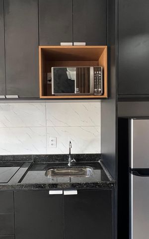 Studio para alugar com 23m², 1 quarto e sem vaga Studio para alugar com 23m², 1 quarto e sem vagaCozinha