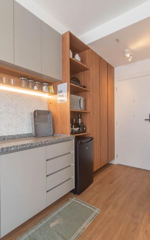 Studio à venda com 28m², 1 quarto e sem vaga Studio à venda com 28m², 1 quarto e sem vagaCozinha