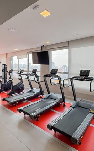 Studio para alugar com 27m², 1 quarto e sem vaga Studio para alugar com 27m², 1 quarto e sem vagaAcademia