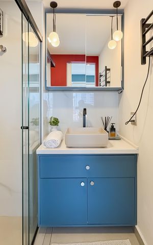 Studio para alugar com 27m², 1 quarto e sem vaga Studio para alugar com 27m², 1 quarto e sem vagaBanheiro