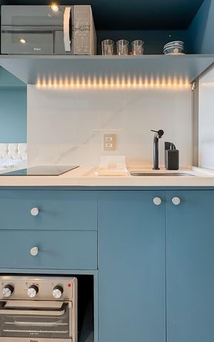 Studio para alugar com 27m², 1 quarto e sem vaga Studio para alugar com 27m², 1 quarto e sem vagaCozinha