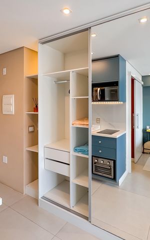 Studio para alugar com 27m², 1 quarto e sem vaga Studio para alugar com 27m², 1 quarto e sem vagaCozinha