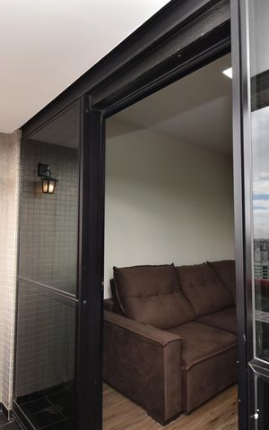Apartamento à venda com 67m², 1 quarto e sem vagaSacada da Sala 