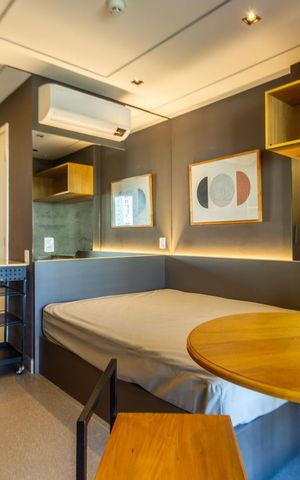 Studio para alugar com 27m², 1 quarto e sem vaga Studio para alugar com 27m², 1 quarto e sem vagaSala