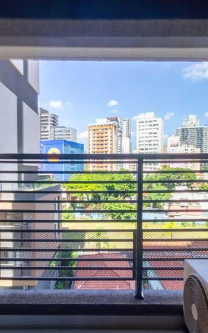 Studio para alugar com 27m², 1 quarto e sem vaga Studio para alugar com 27m², 1 quarto e sem vagaVaranda