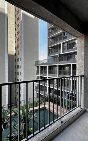 Studio para alugar com 29m², 1 quarto e sem vaga Studio para alugar com 29m², 1 quarto e sem vagaSacada Studio