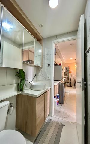 Apartamento à venda com 37m², 2 quartos e sem vaga Apartamento à venda com 37m², 2 quartos e sem vagaBanheiro