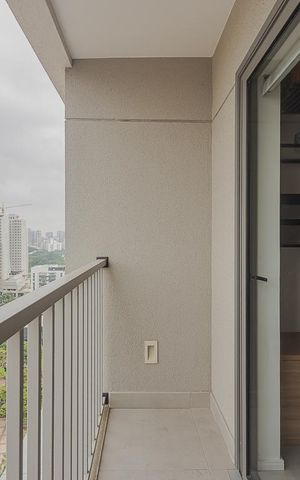 Studio para alugar com 28m², 1 quarto e sem vagaVaranda