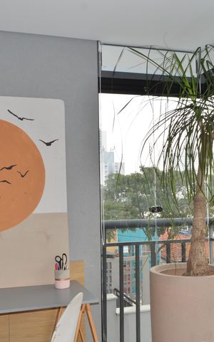 Studio à venda com 37m², 1 quarto e sem vagaVaranda
