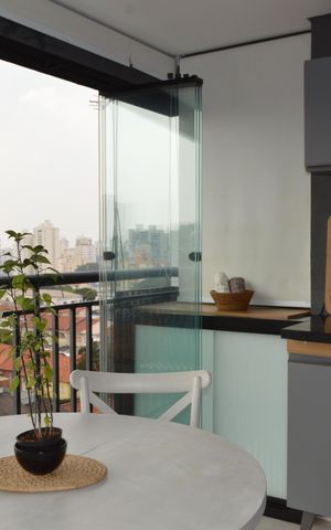 Studio à venda com 37m², 1 quarto e sem vagaVaranda