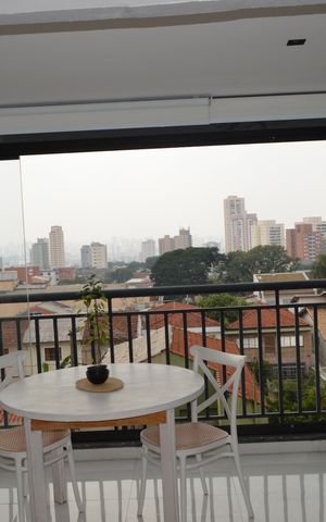 Studio à venda com 37m², 1 quarto e sem vagaVaranda