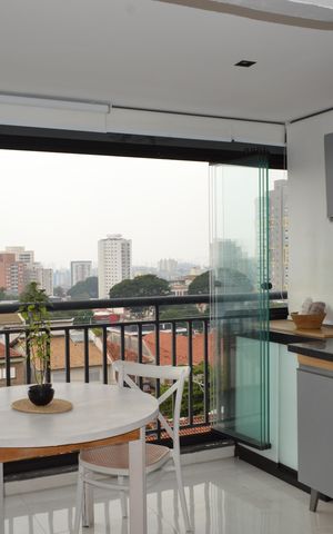 Studio à venda com 37m², 1 quarto e sem vagaVaranda