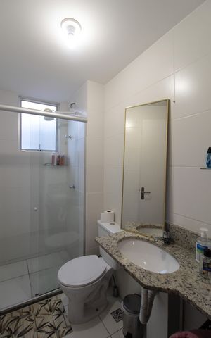 Apartamento à venda com 57m², 2 quartos e 1 vagaBanheiro da Suite