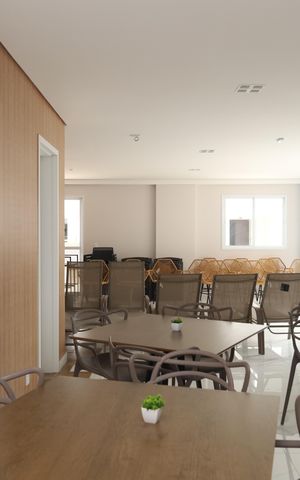 Apartamento à venda com 46m², 2 quartos e 1 vagaÁrea comum - Salão de festas