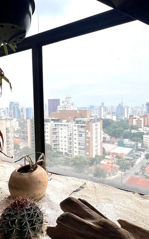 Apartamento à venda com 66m², 1 quarto e 2 vagasDetalhe da sala