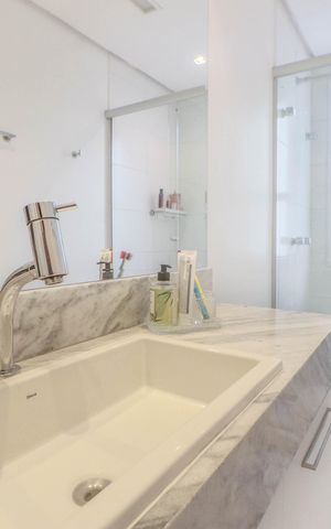 Apartamento à venda com 87m², 1 quarto e 2 vagasBanheiro da Suíte