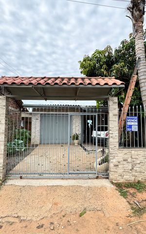 Casa à venda com 80m², 1 quarto e 2 vagasPlaquinha fachada