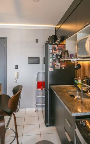 Apartamento para alugar com 33m², 1 quarto e sem vaga Apartamento para alugar com 33m², 1 quarto e sem vagaCozinha e Área de Serviço