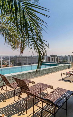 Studio à venda com 25520m², 1 quarto e sem vaga Studio à venda com 25520m², 1 quarto e sem vagaÁrea comum - Piscina
