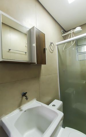 Studio para alugar com 30m², 1 quarto e sem vaga Studio para alugar com 30m², 1 quarto e sem vagaBanheiro