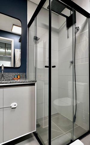 Studio para alugar com 25m², 0 quarto e sem vaga Studio para alugar com 25m², 0 quarto e sem vagaBanheiro