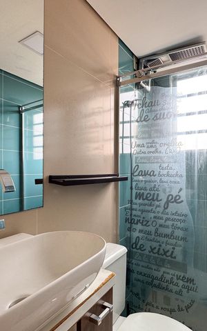 Apartamento à venda com 107m², 2 quartos e 2 vagas Apartamento à venda com 107m², 2 quartos e 2 vagasBanheiro Social