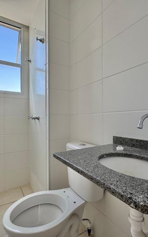 Apartamento à venda com 45m², 2 quartos e 1 vaga Apartamento à venda com 45m², 2 quartos e 1 vagaBanheiro Social