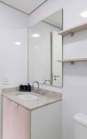 Apartamento para alugar com 29m², 1 quarto e sem vaga Apartamento para alugar com 29m², 1 quarto e sem vagaBanheiro da Suíte