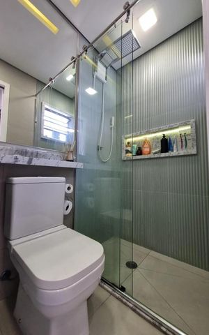 Casa de condomínio à venda com 140m², 3 quartos e 2 vagas Casa de condomínio à venda com 140m², 3 quartos e 2 vagasBanheiro