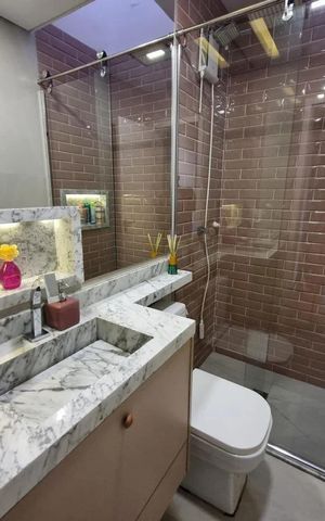 Casa de condomínio à venda com 140m², 3 quartos e 2 vagas Casa de condomínio à venda com 140m², 3 quartos e 2 vagasBanheiro