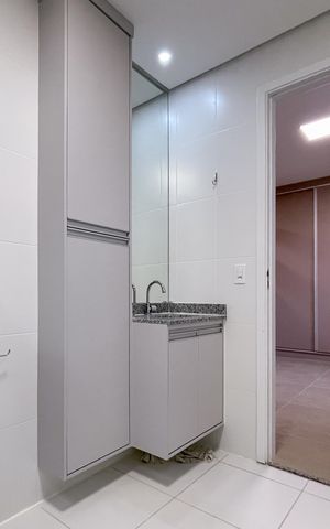 Studio para alugar com 40m², 1 quarto e 1 vaga Studio para alugar com 40m², 1 quarto e 1 vagaBanheiro
