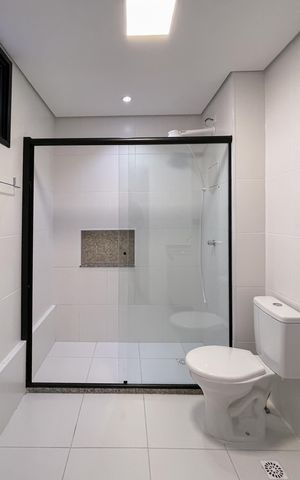 Studio para alugar com 40m², 1 quarto e 1 vaga Studio para alugar com 40m², 1 quarto e 1 vagaBanheiro