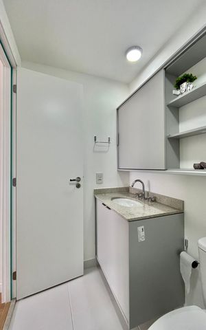 Apartamento à venda com 29m², 1 quarto e sem vaga Apartamento à venda com 29m², 1 quarto e sem vagaBanheiro da Suíte