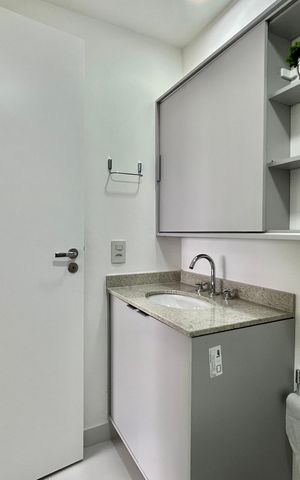 Apartamento à venda com 29m², 1 quarto e sem vaga Apartamento à venda com 29m², 1 quarto e sem vagaBanheiro da Suíte