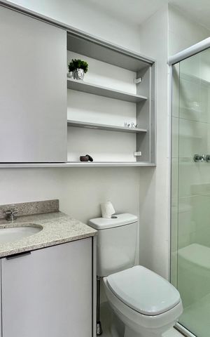 Apartamento à venda com 29m², 1 quarto e sem vaga Apartamento à venda com 29m², 1 quarto e sem vagaBanheiro da Suíte