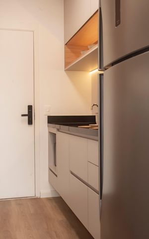 Studio à venda com 26m², 1 quarto e sem vagaCozinha