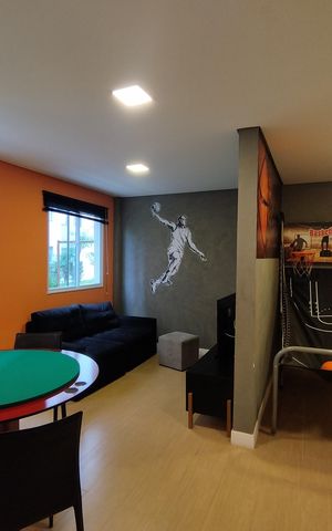 Apartamento à venda com 37m², 2 quartos e sem vaga Apartamento à venda com 37m², 2 quartos e sem vagaÁrea comum - Sala de Jogos