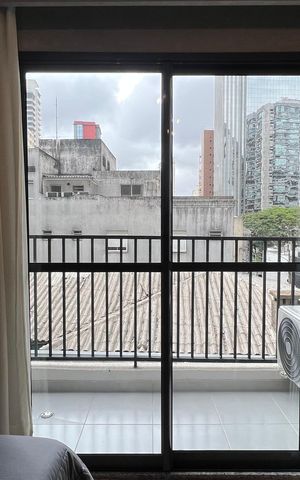 Studio para alugar com 28m², 1 quarto e sem vaga Studio para alugar com 28m², 1 quarto e sem vagaSacada