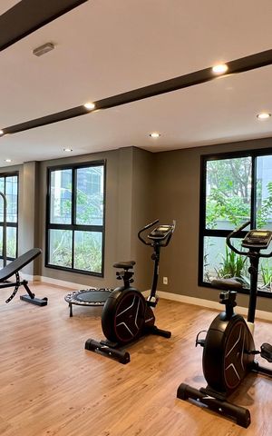 Studio para alugar com 28m², 1 quarto e sem vaga Studio para alugar com 28m², 1 quarto e sem vagaAcademia