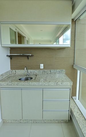 Apartamento para alugar com 46m², 1 quarto e 1 vagaSacada da Sala 