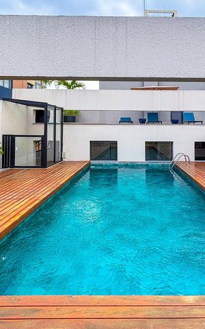 Studio para alugar com 40m², 1 quarto e sem vaga Studio para alugar com 40m², 1 quarto e sem vagaÁrea comum - Piscina