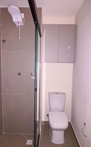 Studio para alugar com 40m², 1 quarto e sem vaga Studio para alugar com 40m², 1 quarto e sem vagaBanheiro