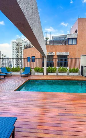 Apartamento para alugar com 35m², 1 quarto e sem vaga Apartamento para alugar com 35m², 1 quarto e sem vagaÁrea comum - Piscina