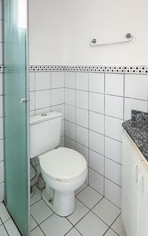 Apartamento para alugar com 47m², 1 quarto e 1 vaga Apartamento para alugar com 47m², 1 quarto e 1 vagaBanheiro